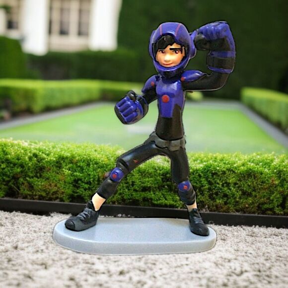 Hiro Hamada Cake Topper Disney Big Hero Action Figure PVC Anime 2.5" Purple Blk. - Picture 16 of 16